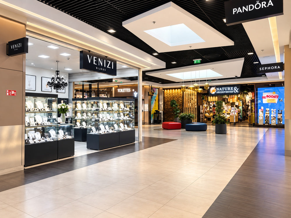 Façade extérieure de la bijouterie Venizi au centre Avant Cap