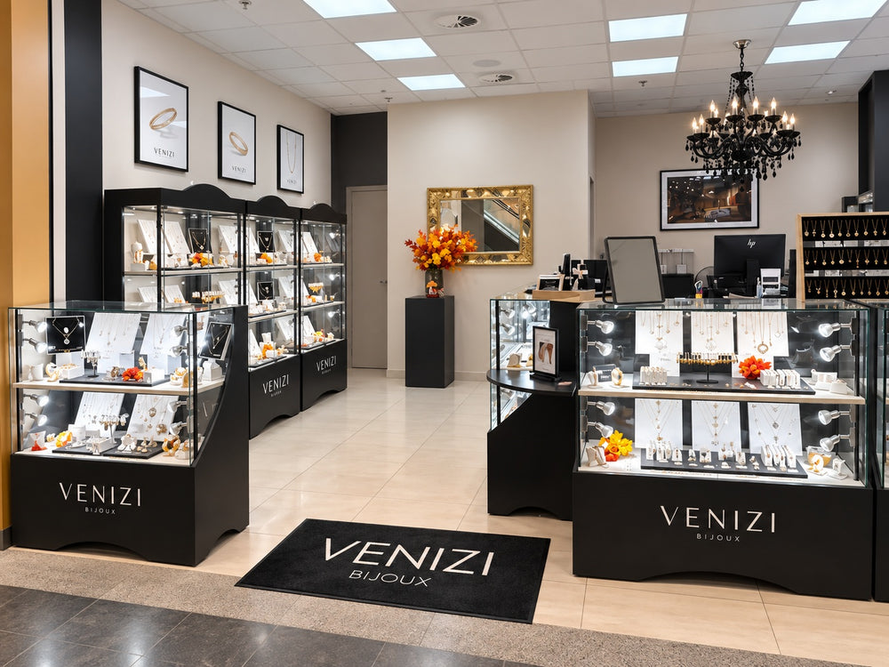 Intérieur de la bijouterie Venizi au centre Rive Gauche