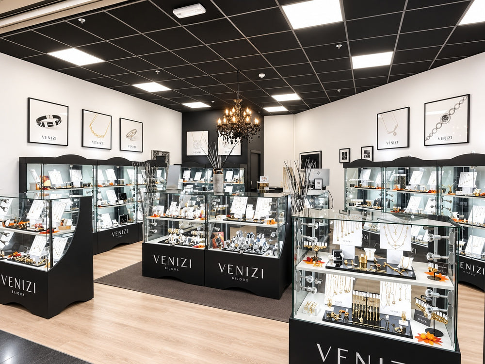 Intérieur de la bijouterie Venizi au Ninia Shopping
