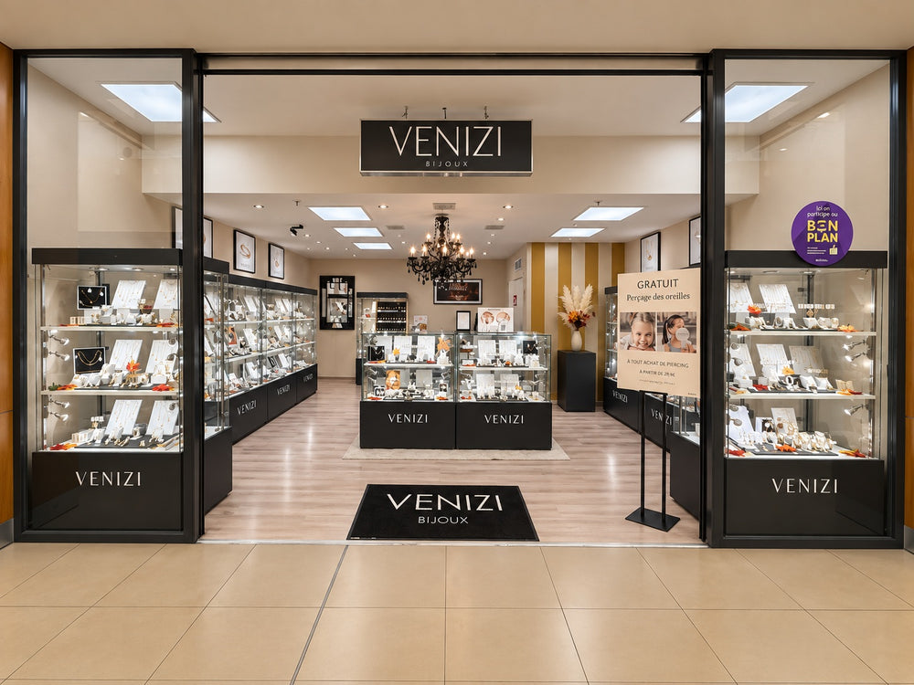Façade extérieure de la bijouterie Venizi au Shopping Nivelles