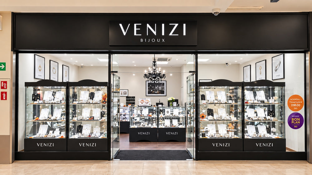 Façade extérieure de la bijouterie Venizi au centre Les Bastions