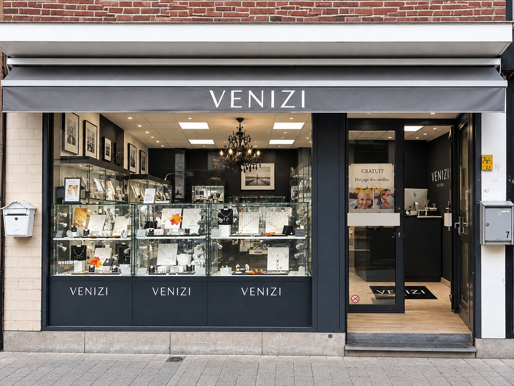 Façade extérieure de la bijouterie Venizi Leuvensestraat à Vilvoorde