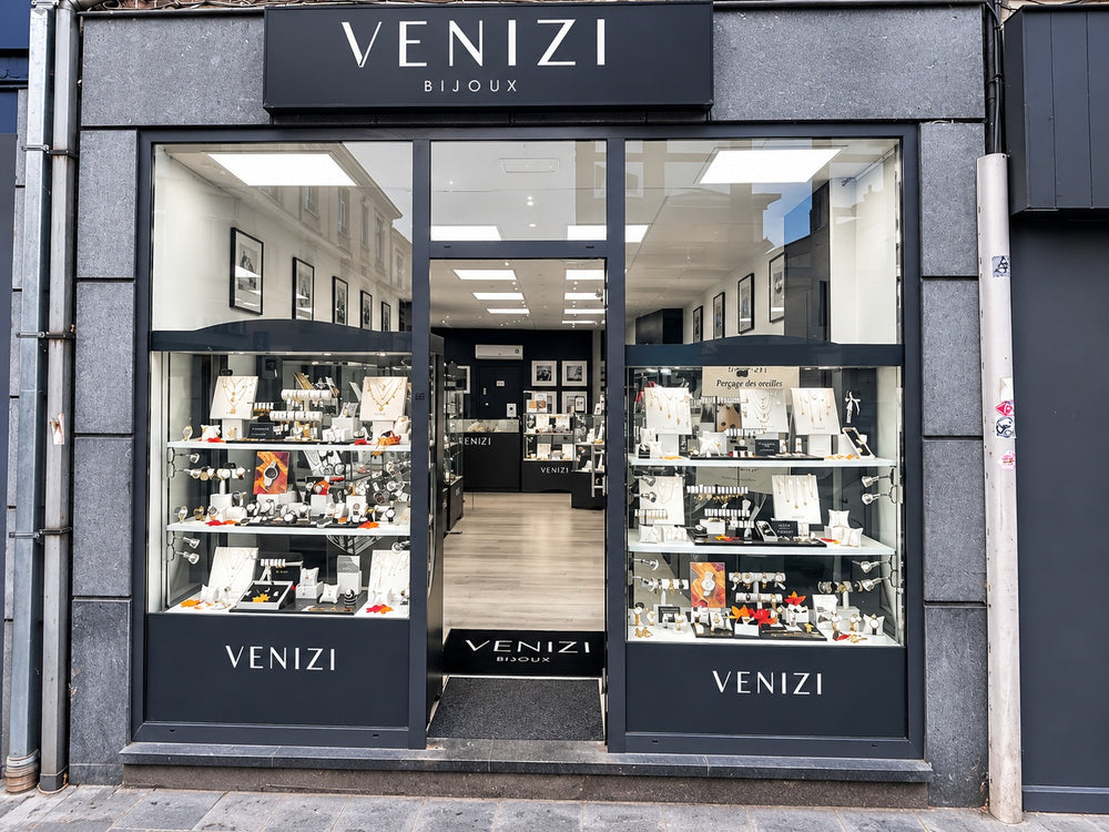 Façade extérieure de la bijouterie Venizi rue du Pont du Christ à Wavre
