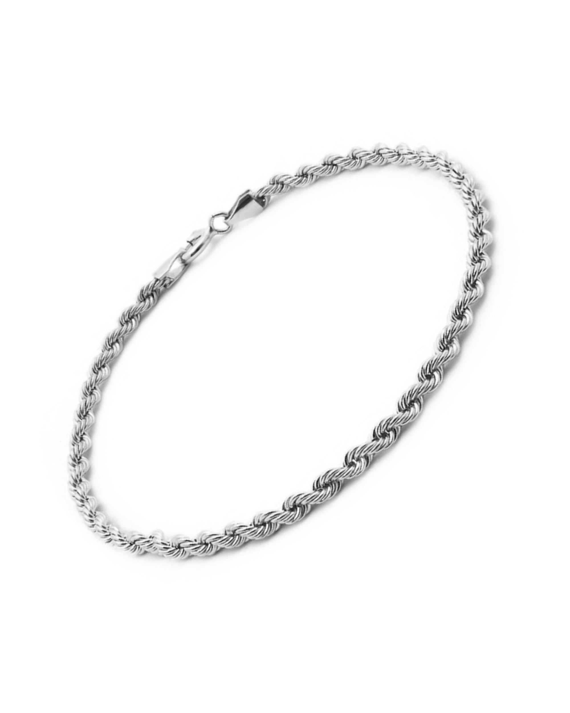 BRACELET EN ACIER MAILLE CORDE 4,5 MM