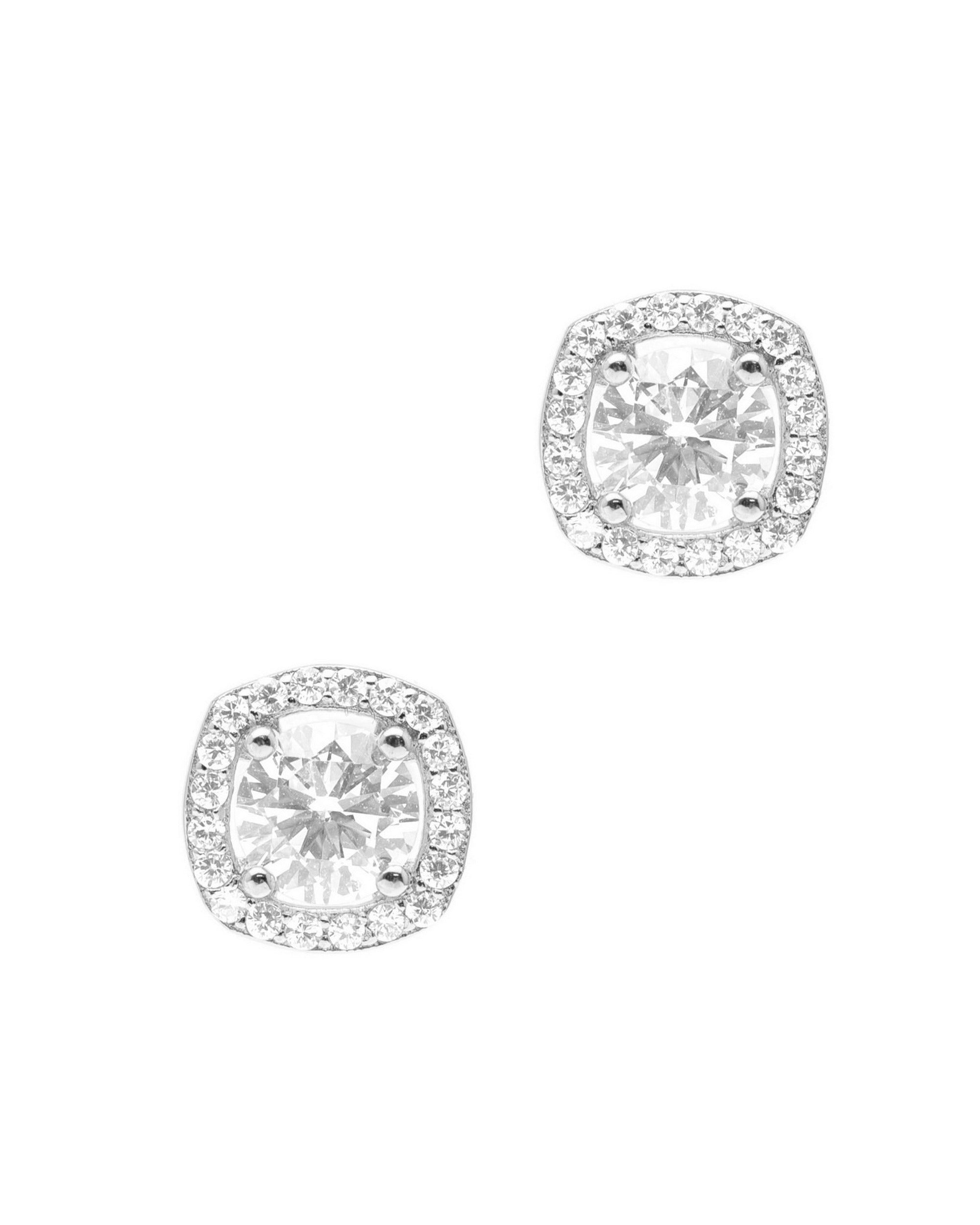 BOUCLES D'OREILLES EN ARGENT SOLITAIRE PIERRES