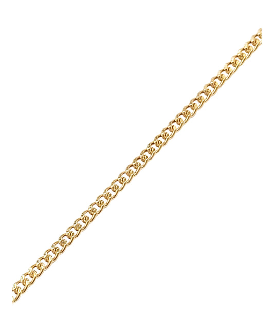 Chaîne en plaqué or maille gourmette 2 mm