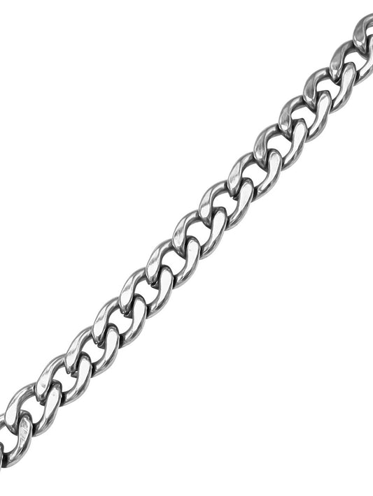 Stalen gourmet schakel armband