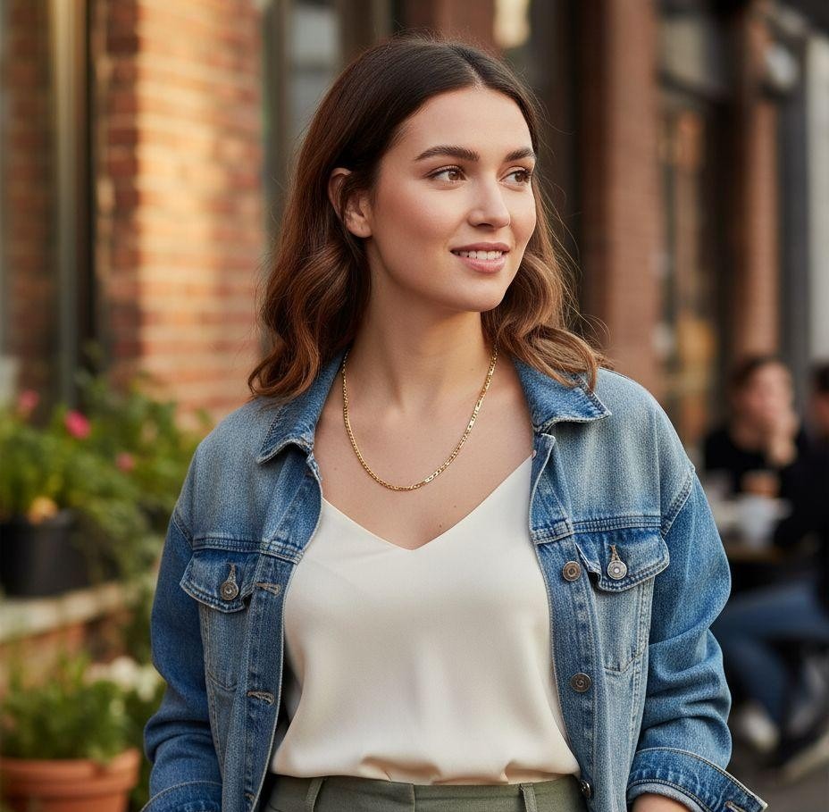 CHAINE EN ACIER DORE MAILLE FIGARO 3 MM