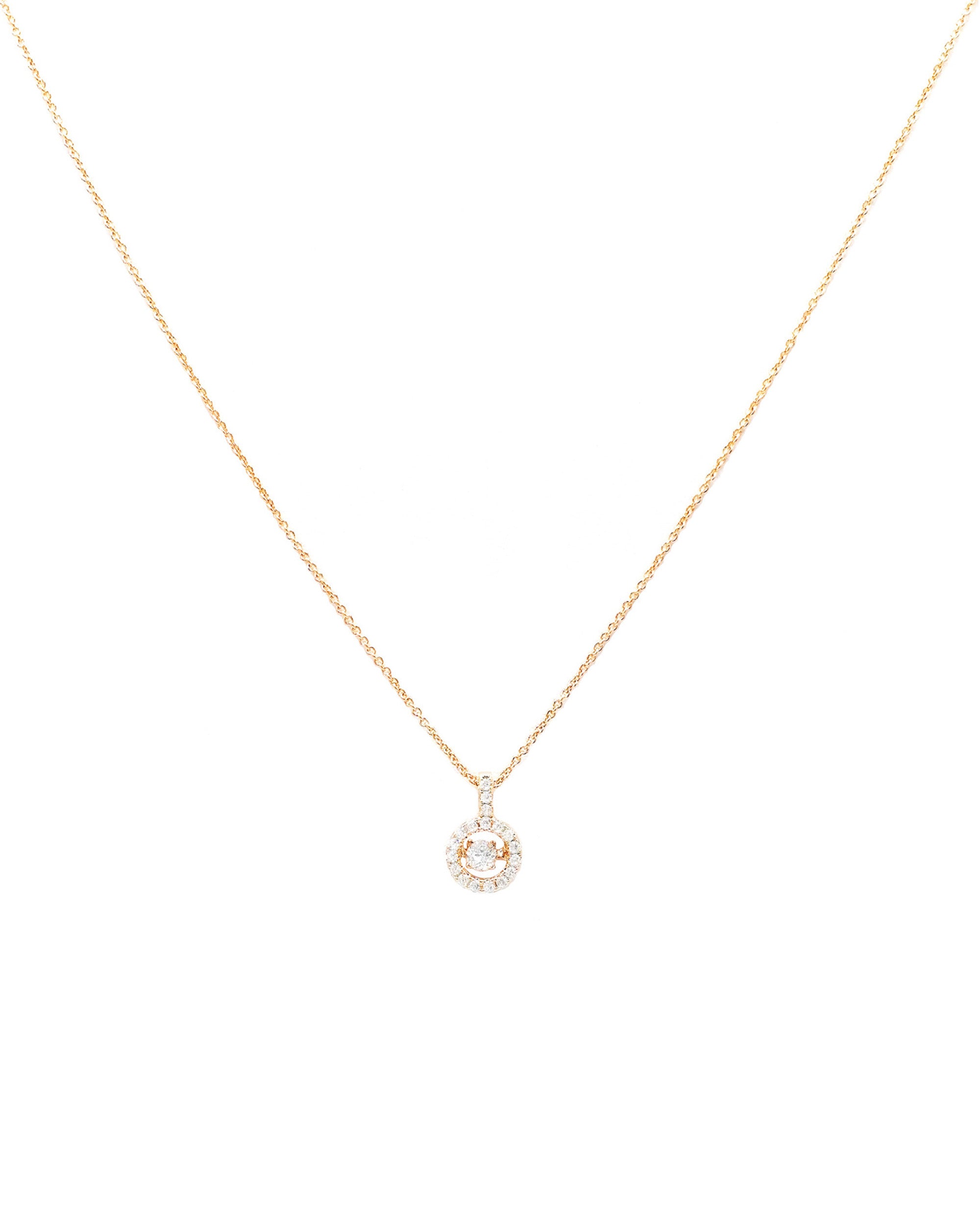 COLLIER EN PLAQUE OR PENDENTIF ROND ET BARRE AVEC PIERRES