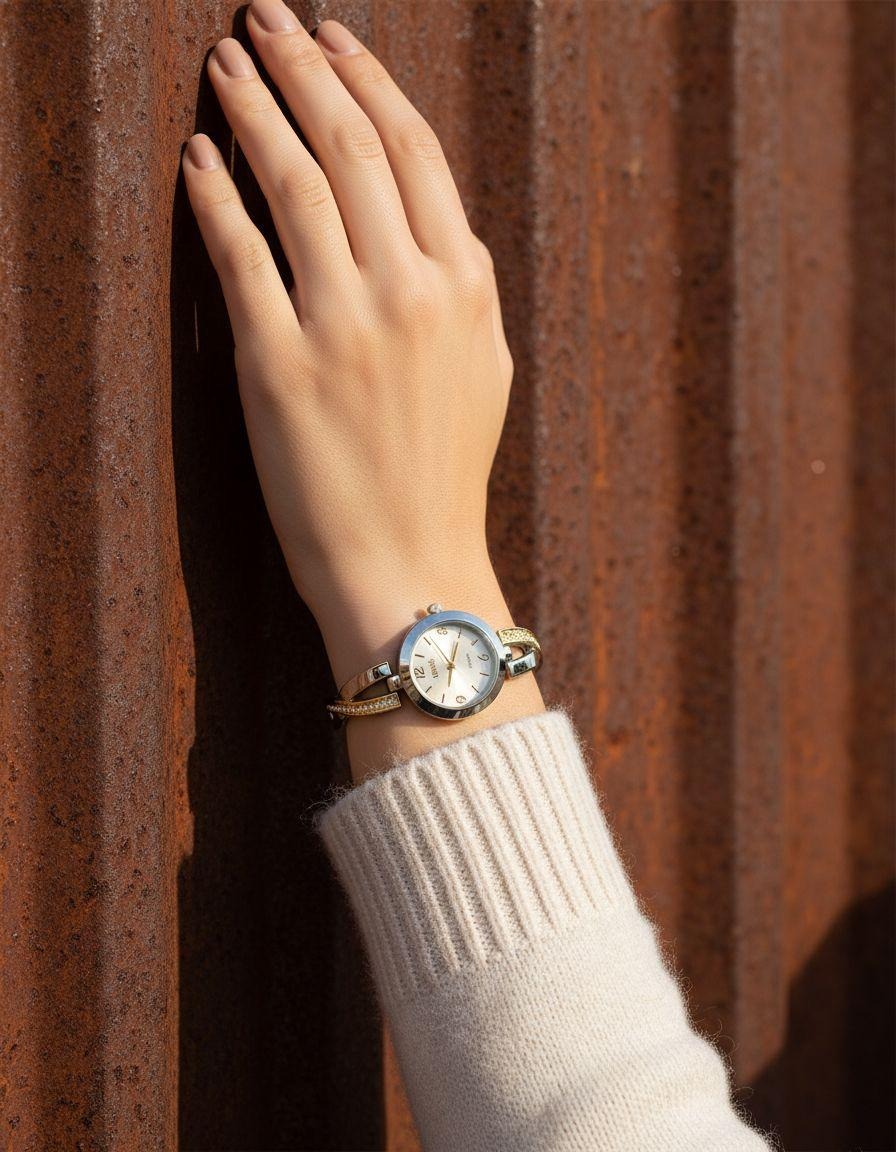 Montre Venizi bicolore avec strass