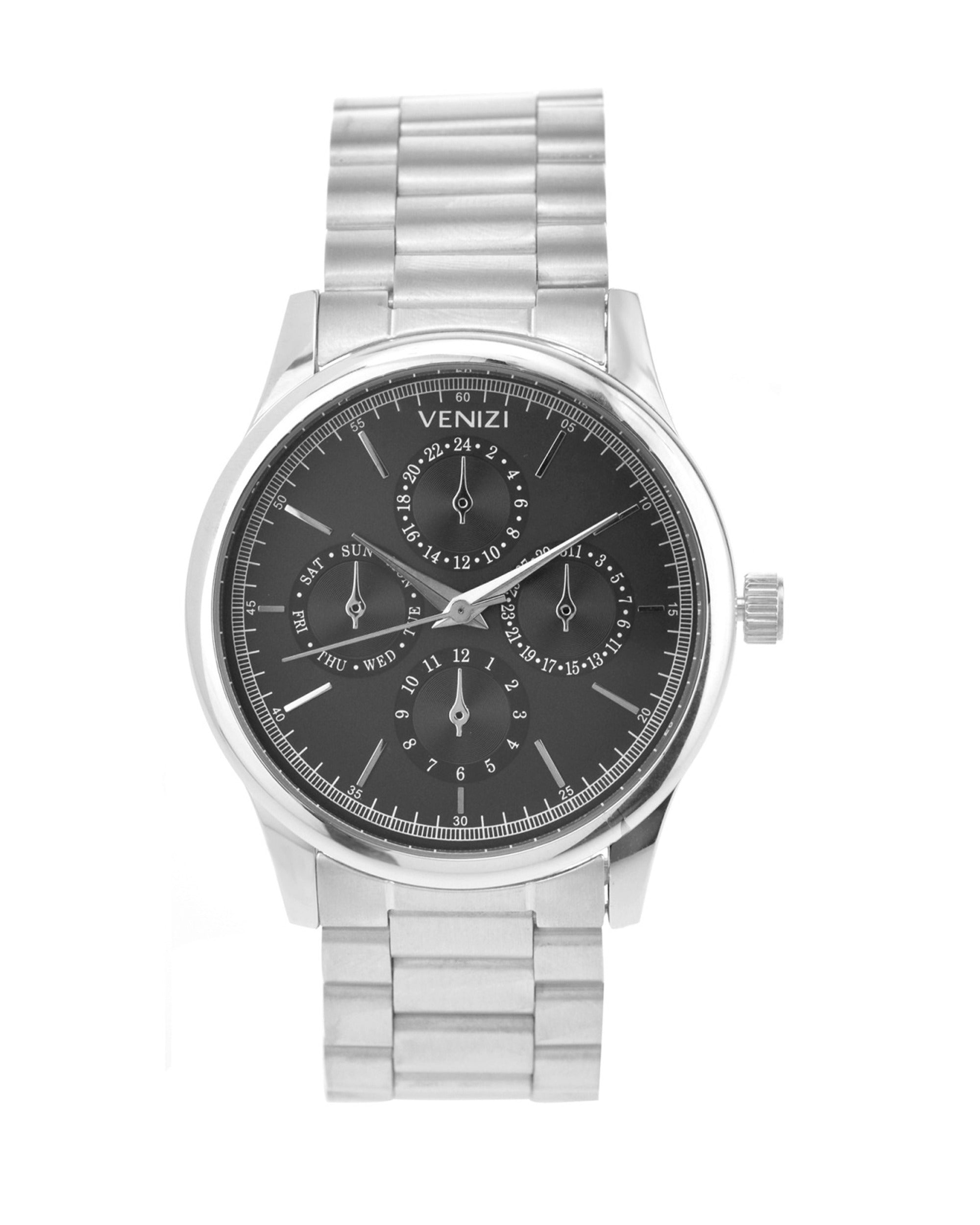 Montre Venizi argentée bracelet métallique