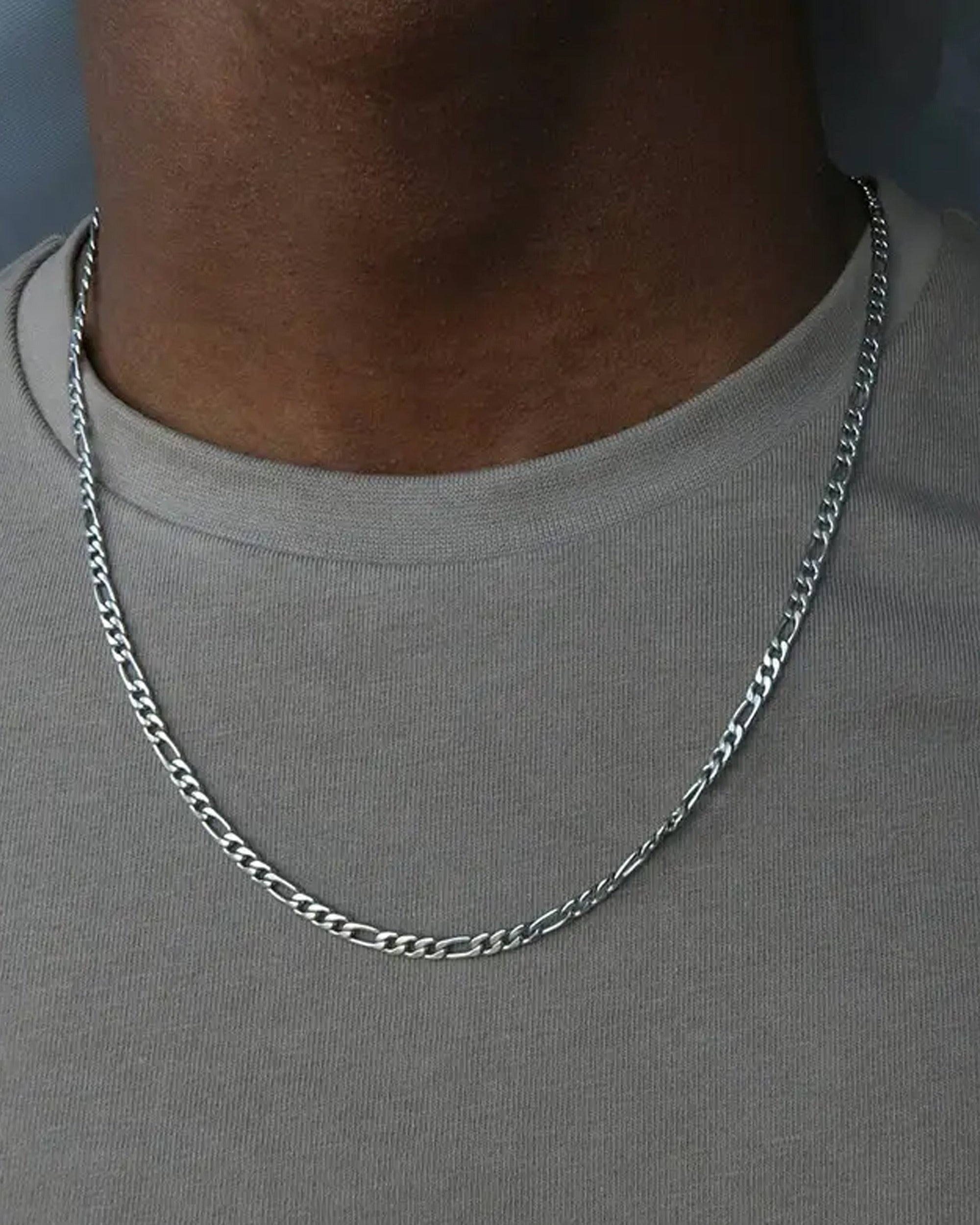 Chaîne VENIZI en acier doré maille figaro