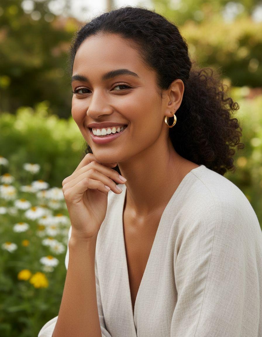 CREOLES EN ACIER DORE EFFET DOUBLE  2,4 CM