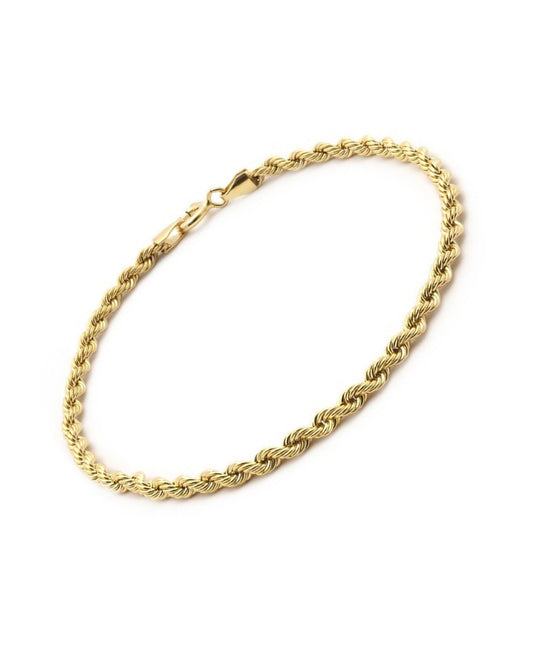 Gold-plated steel rope mesh bracelet