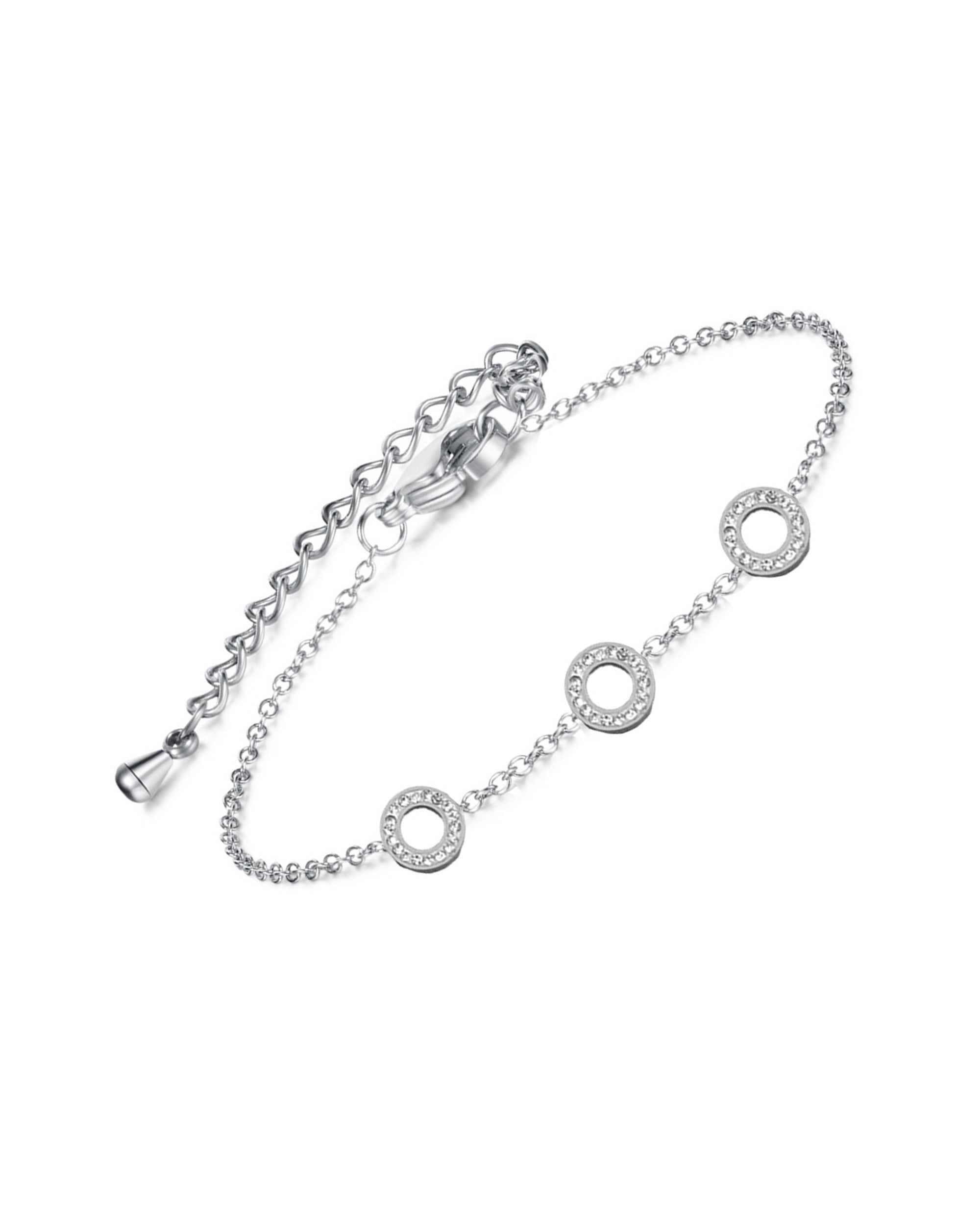 BRACELET EN ACIER 3 CERCLES AVEC STRASS