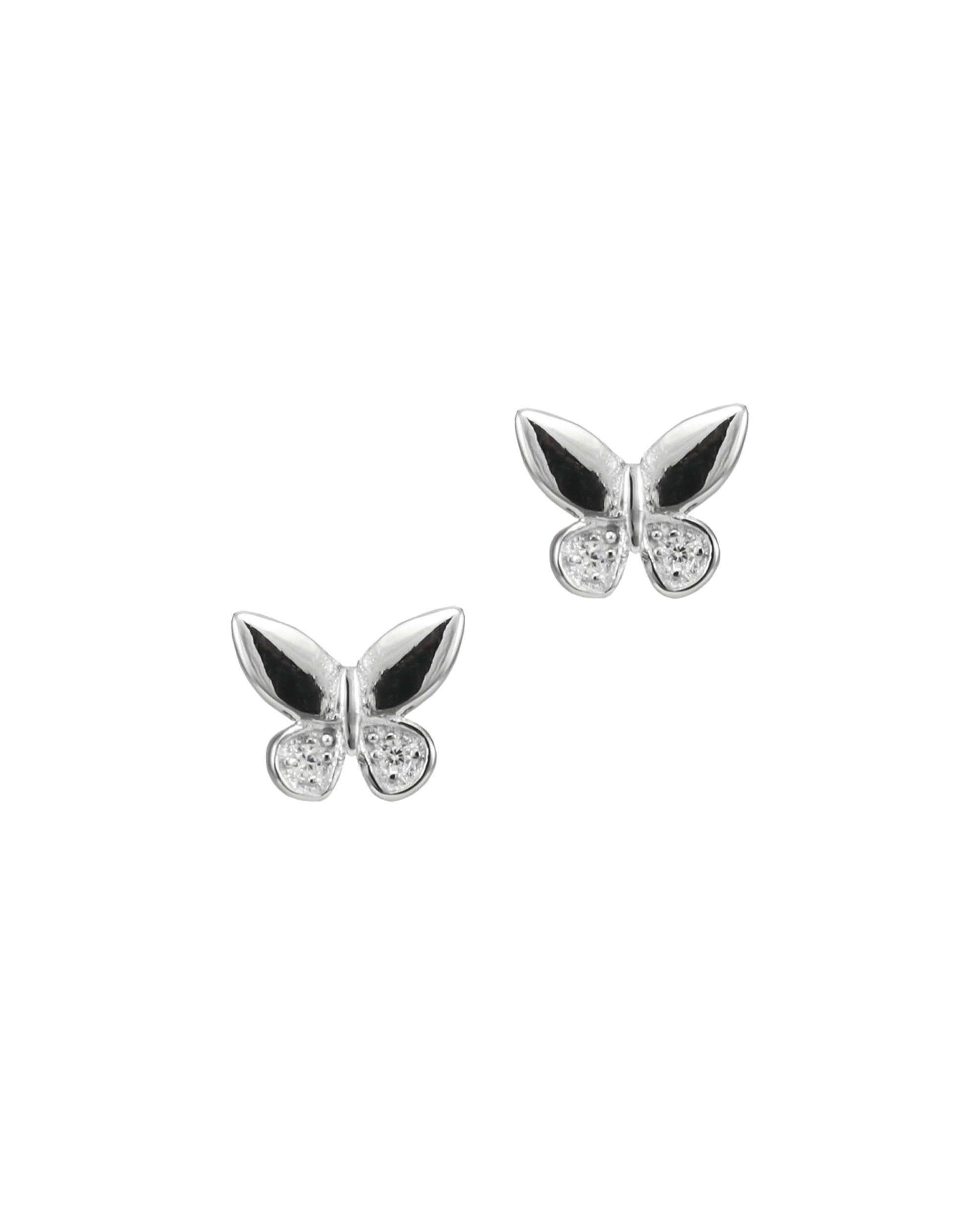 BOUCLES D'OREILLES EN ARGENT PAPILLONS AVEC PIERRES