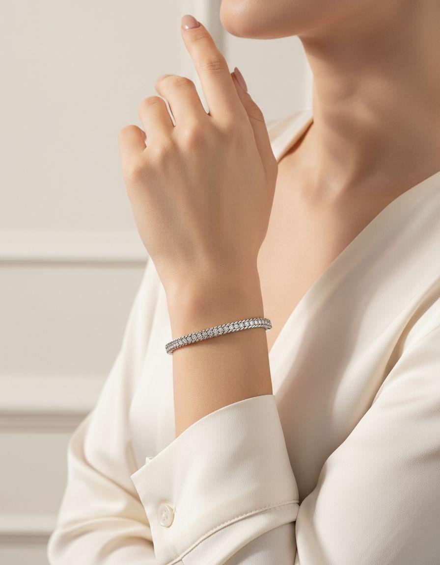 BRACELET RIVIERE EN ACIER