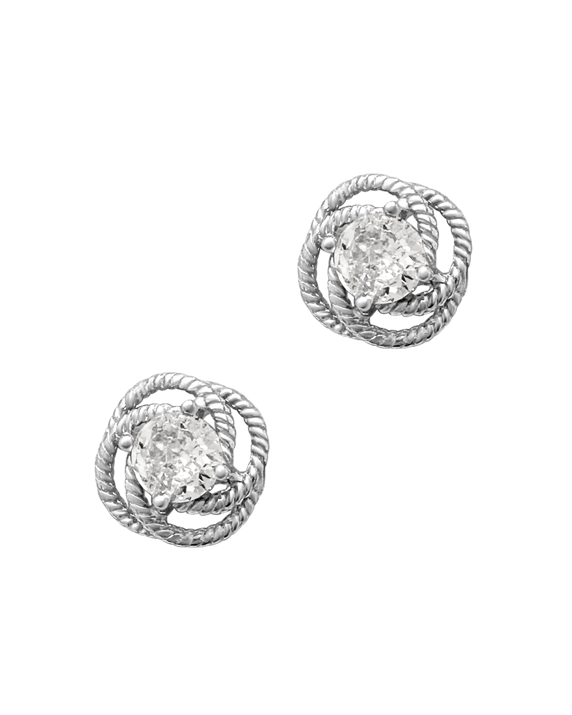 BOUCLES D'OREILLE ARGENT AVEC GROS SOLITAIRE