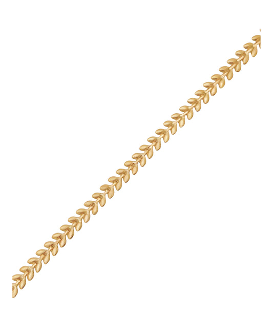 Gold plated bay leaf bracelet