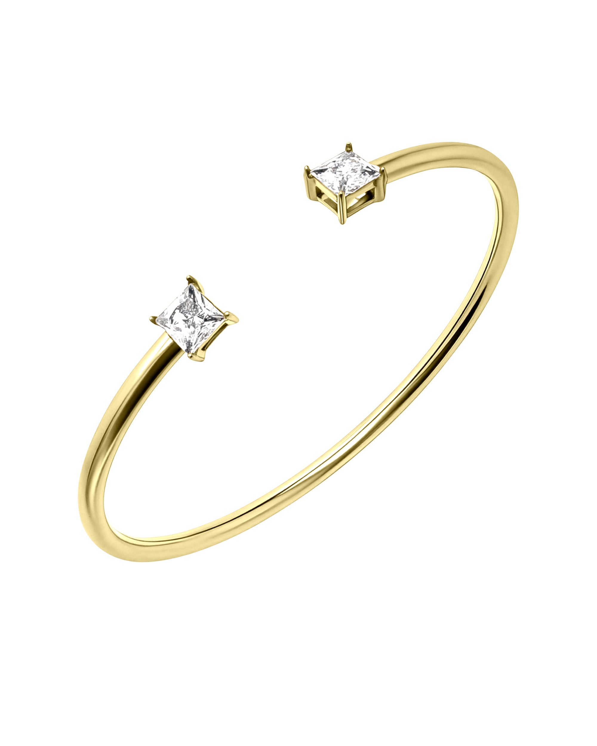 BRACELET EN ACIER DORE  AVEC 2 ZIRCONIUM