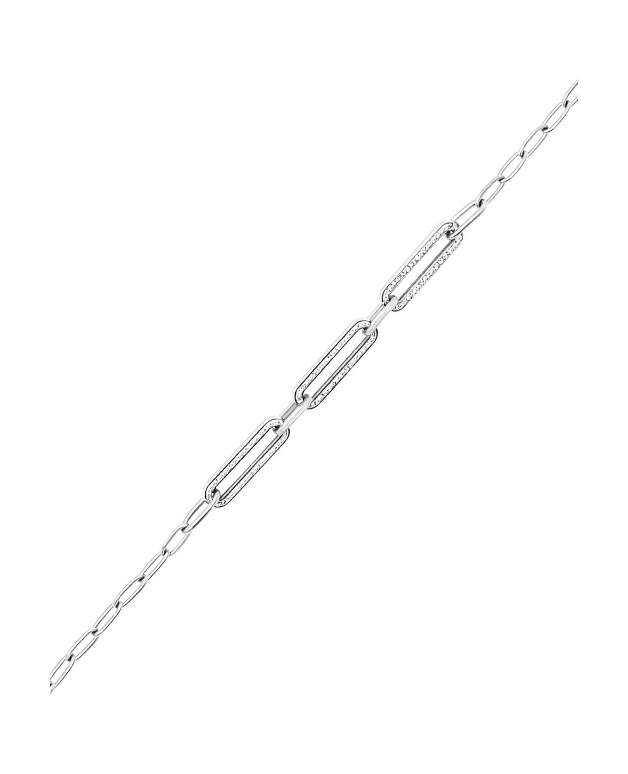 BRACELET EN ACIER  AVEC RECTANGLE ET STRASS