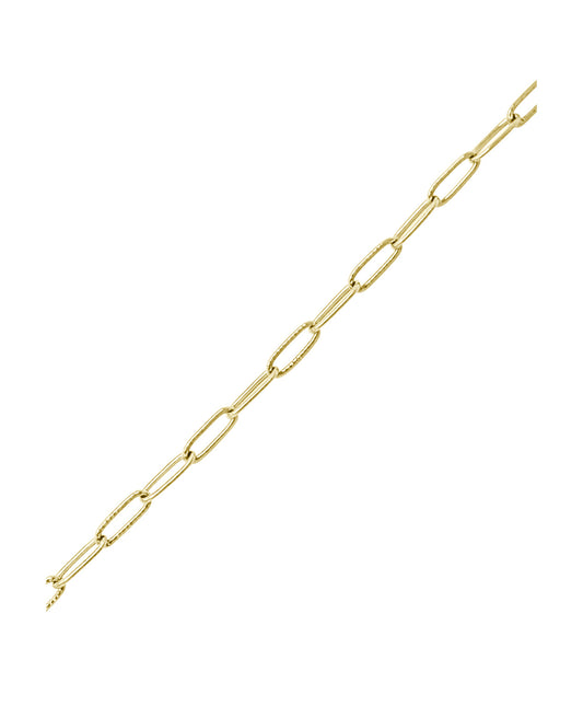 Gouden stalen armband met rechthoek