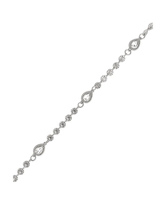 Stalen armband met stenen