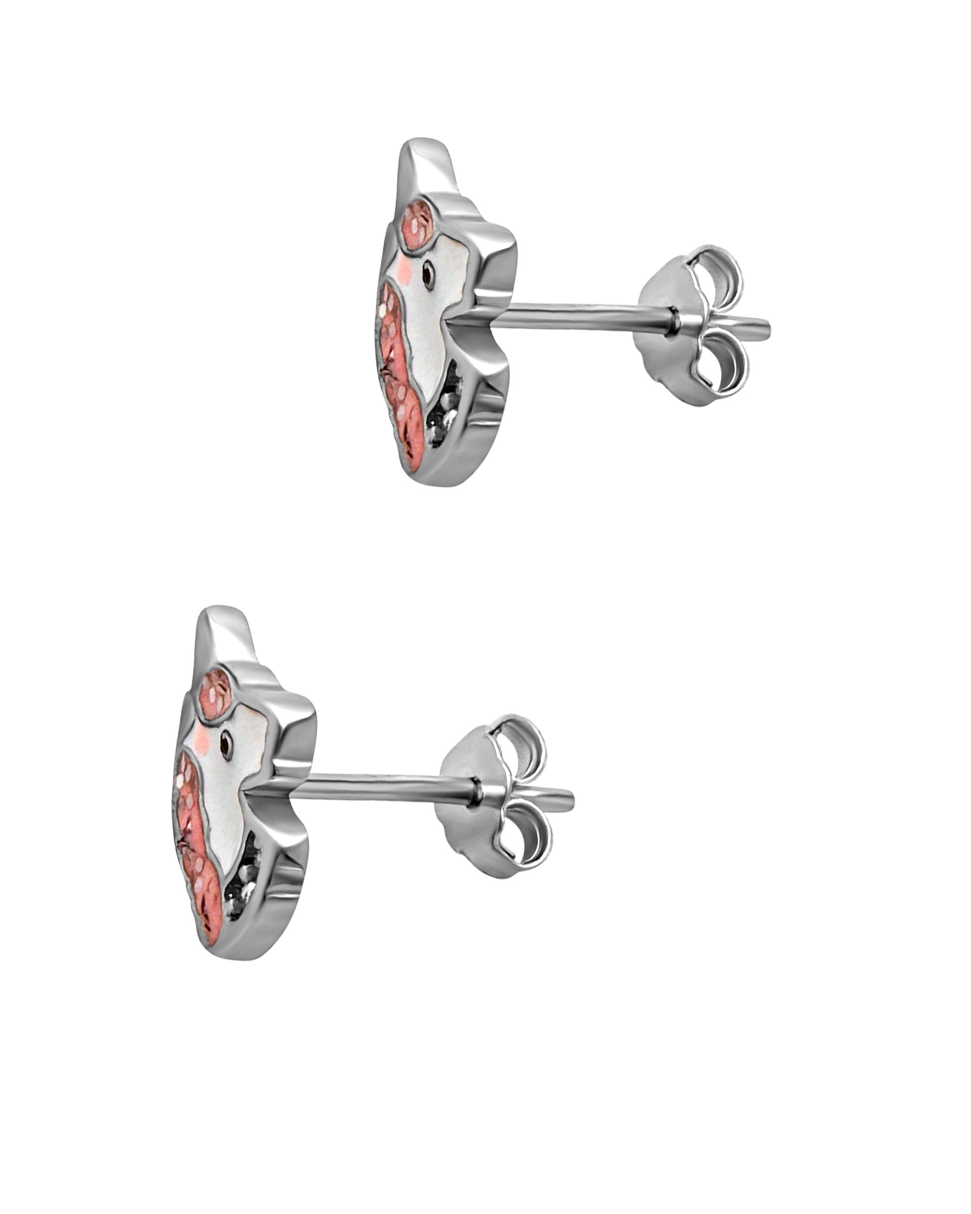 BOUCLES D'OREILLES ENFANT  EN ARGENT LICORNE