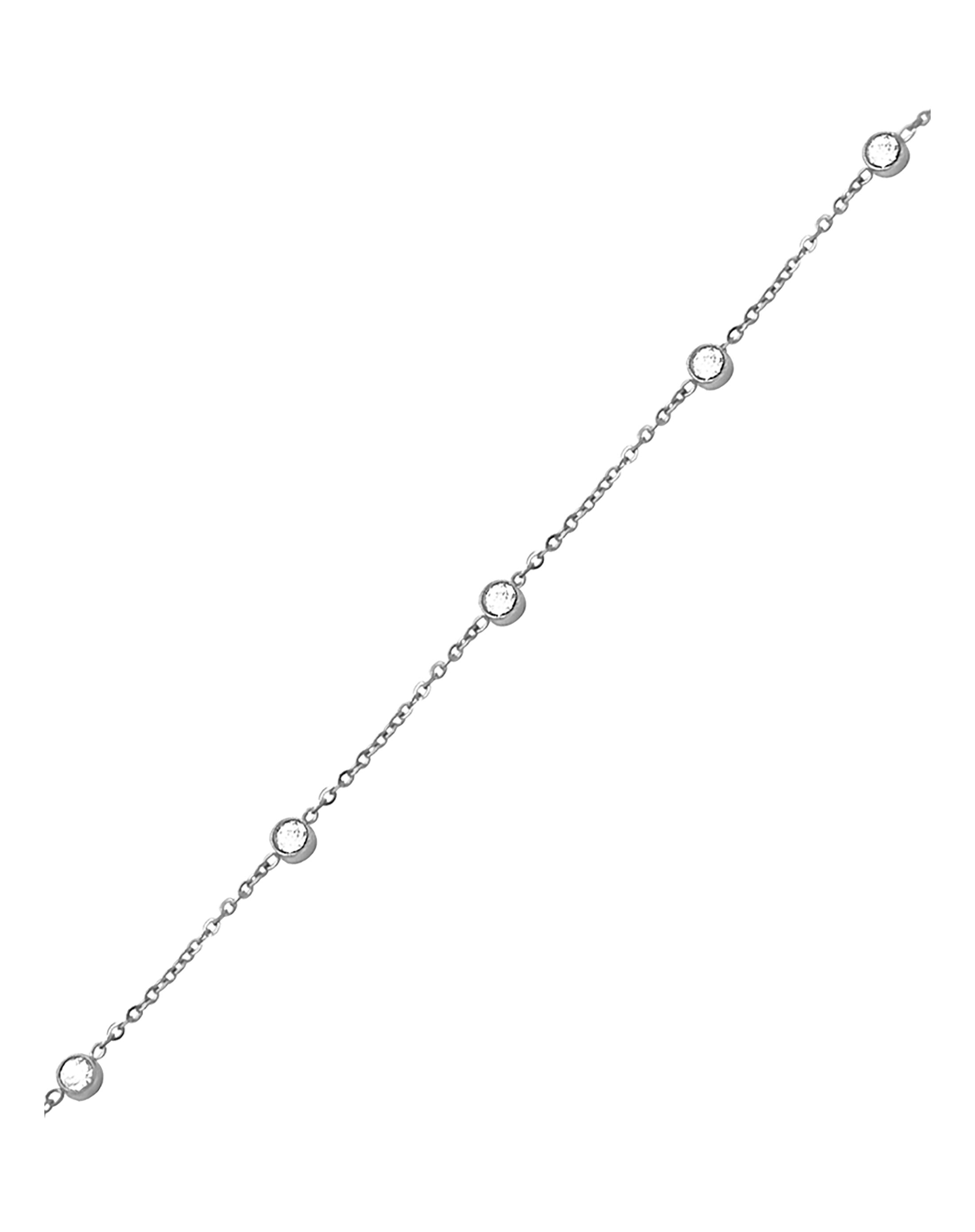 BRACELET  EN ACIER  AVEC RONDS EN STRASS