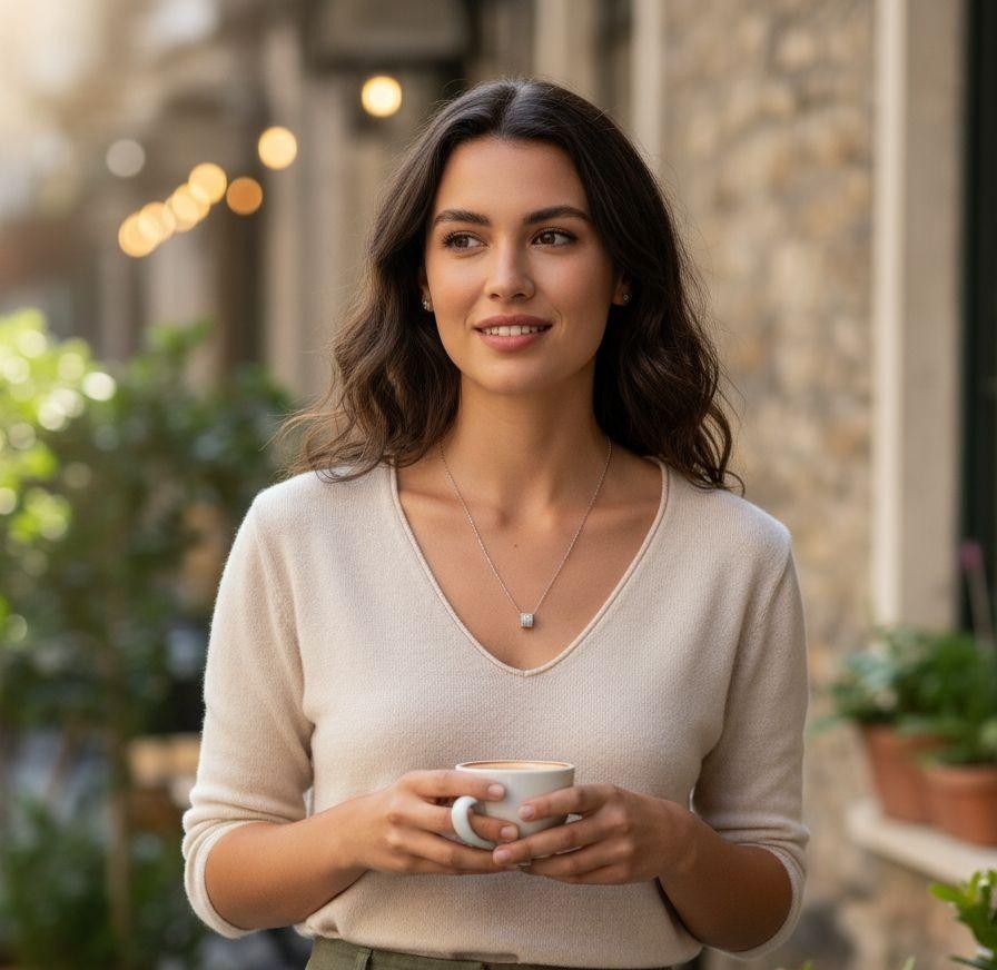 COLLIER EN ACIER CYLINDRE AVEC STRASS