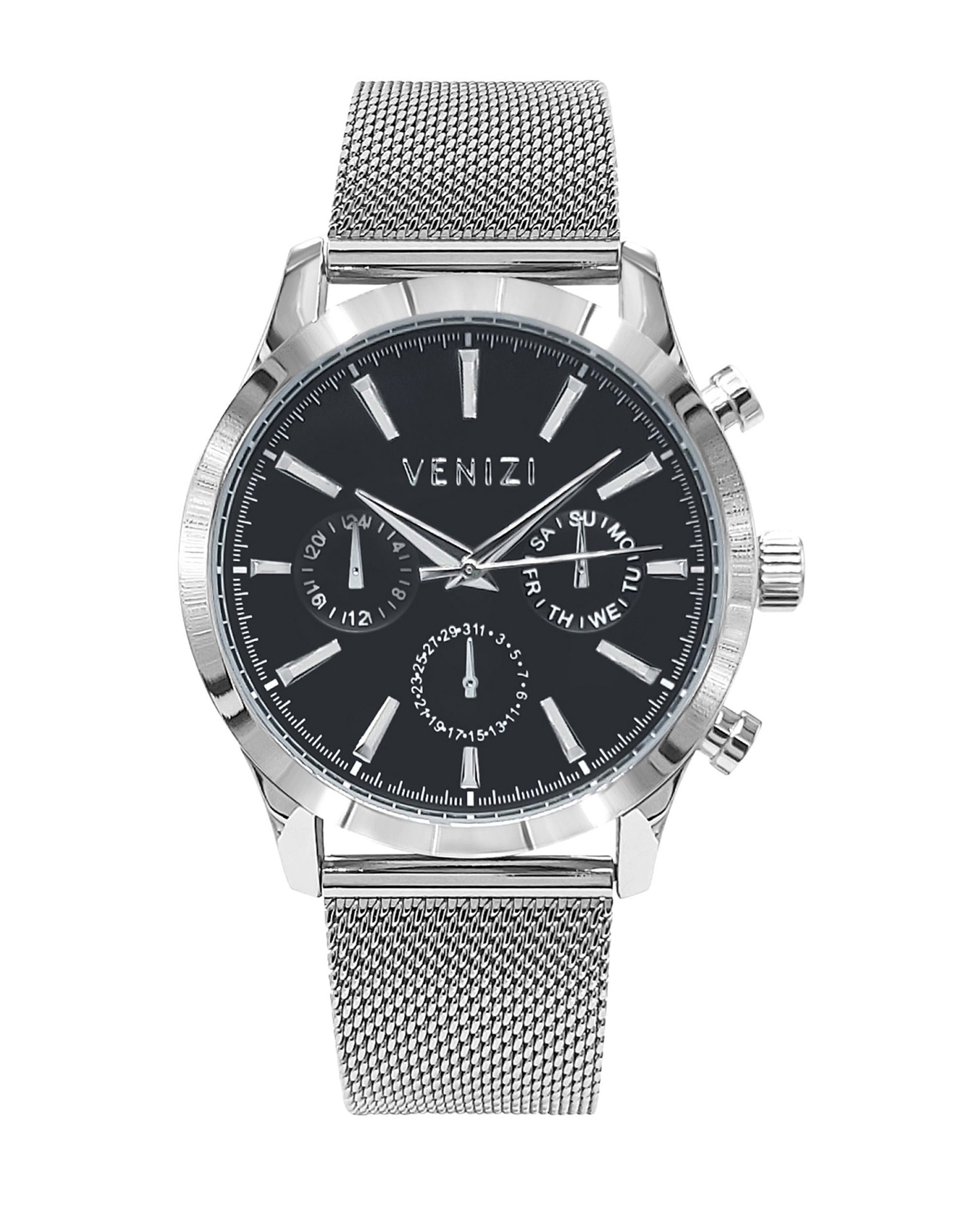 Montre Venizi argentée maille milanaise