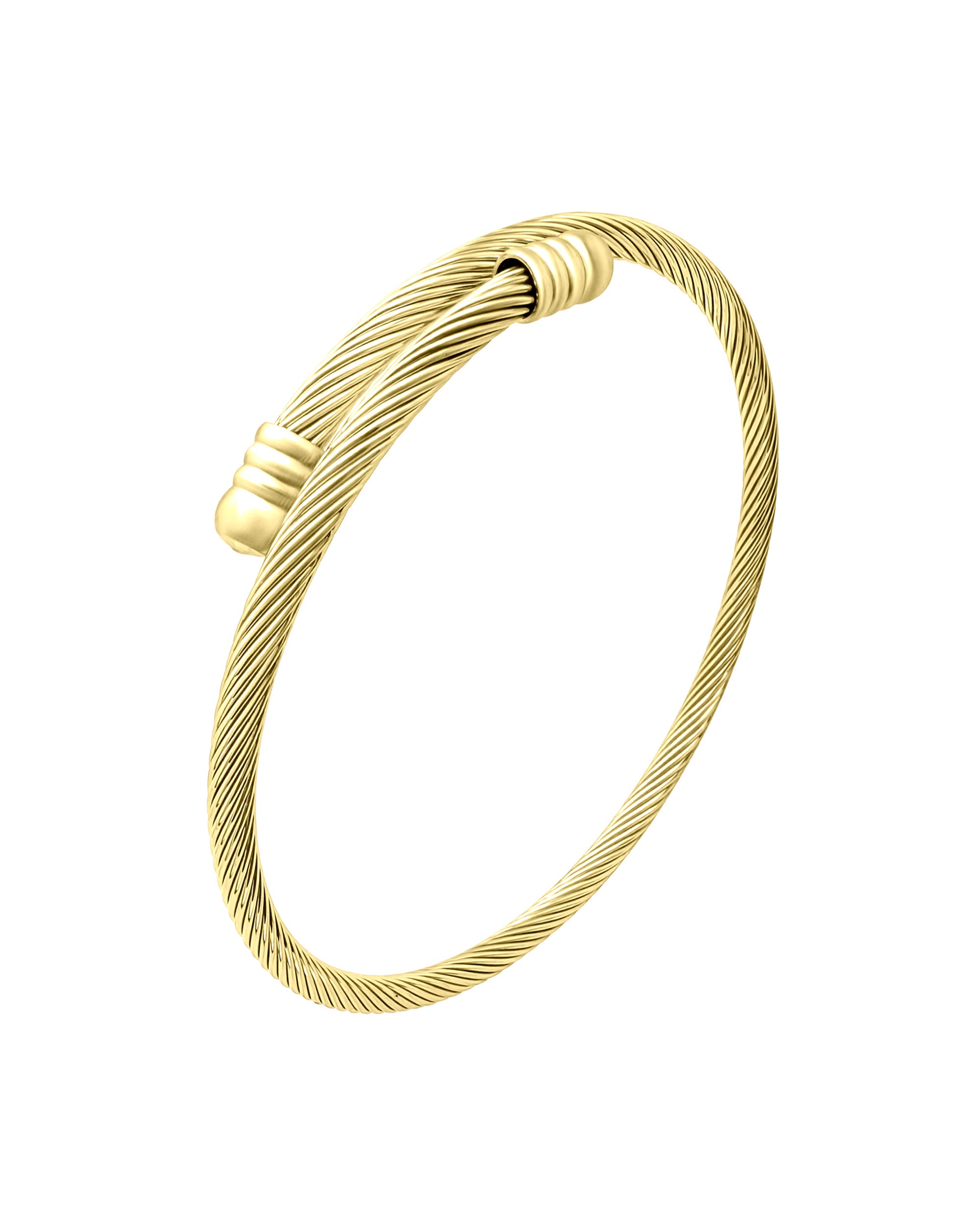 BRACELET EN ACIER DORE CABLE