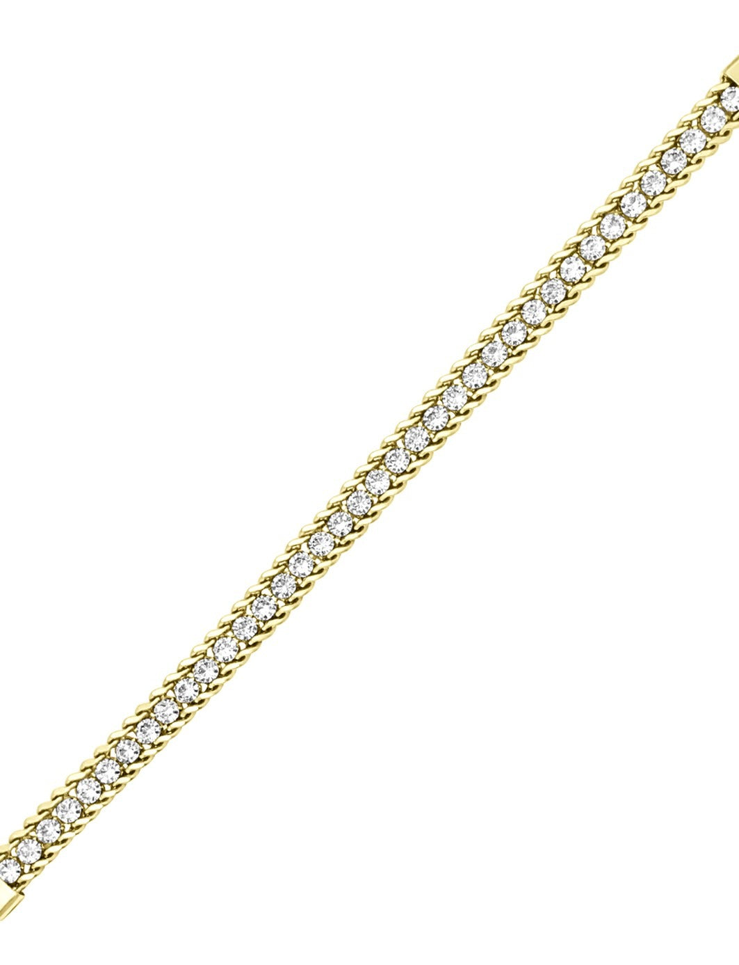 BRACELET RIVIERE EN ACIER DORE