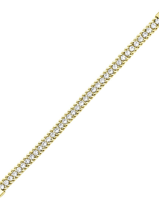 Bracelet riviere en acier doré