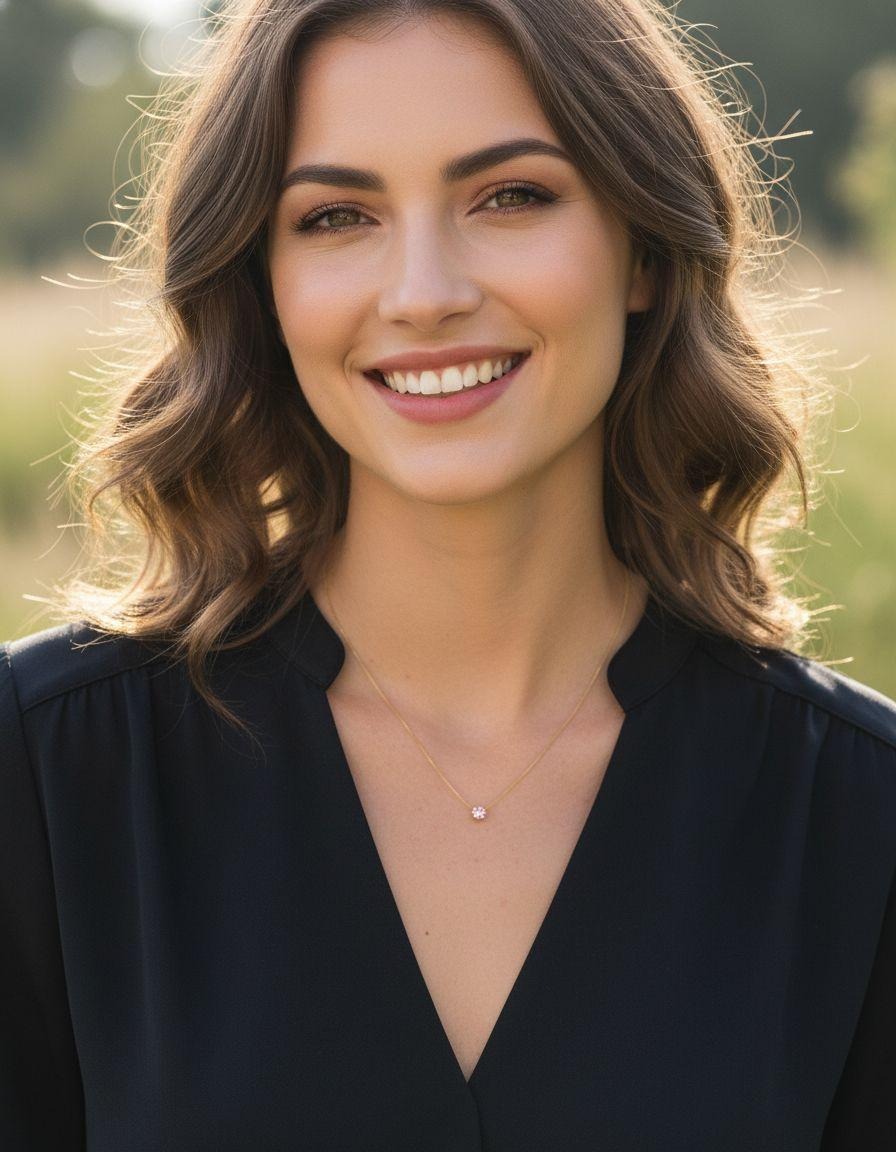 COLLIER EN ACIER DORE AVEC PENDENTIF SOLITAIRE ROSE