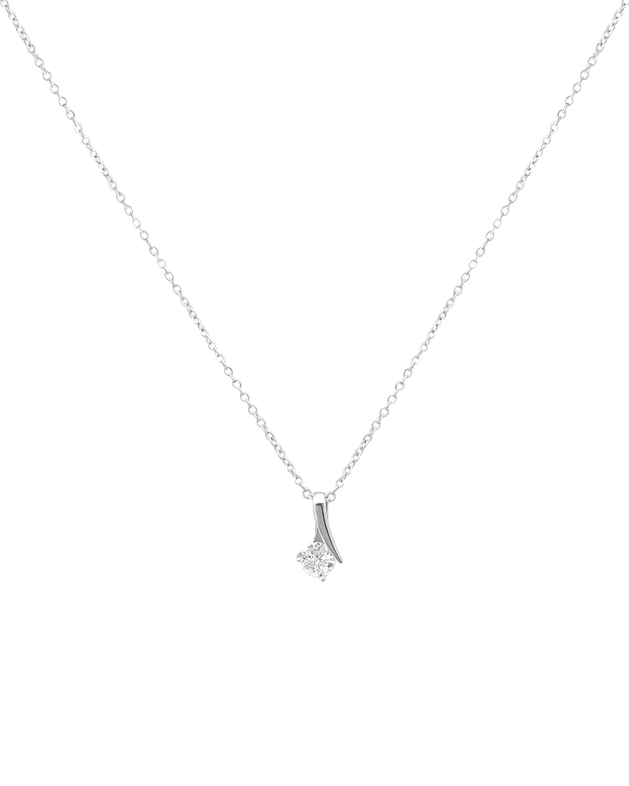COLLIER EN ARGENT BOUCLE AVEC SOLITAIRE