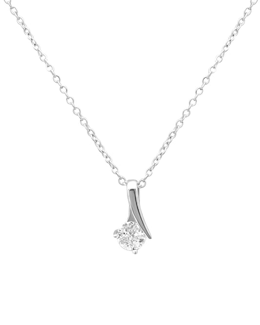 Collier en argent boucle avec solitaire