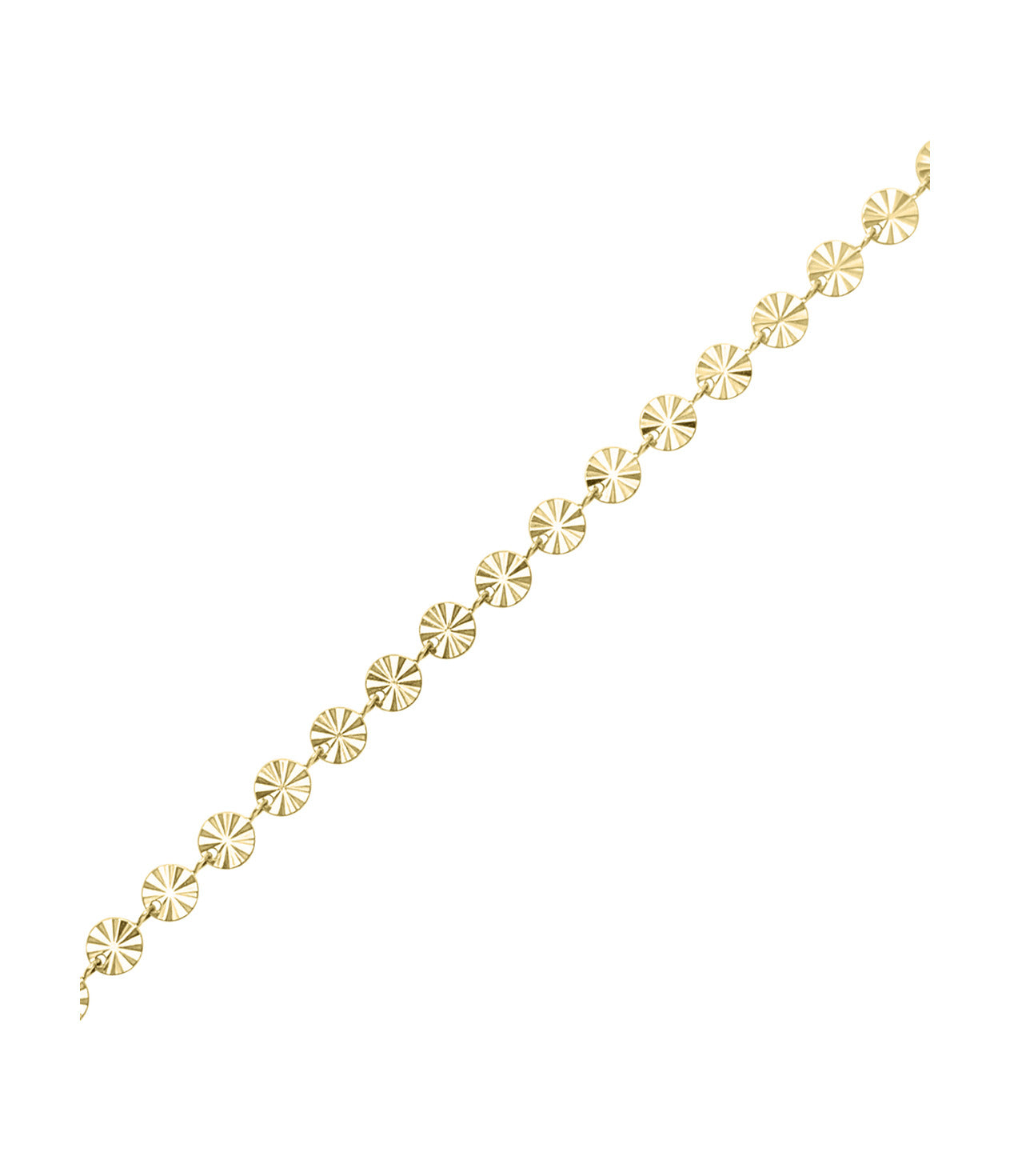 BRACELET EN ACIER DORÉ AVEC PASTILLES STRIÉES