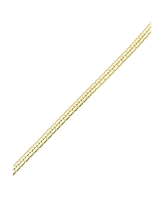 Bracelet en acier doré plat striées