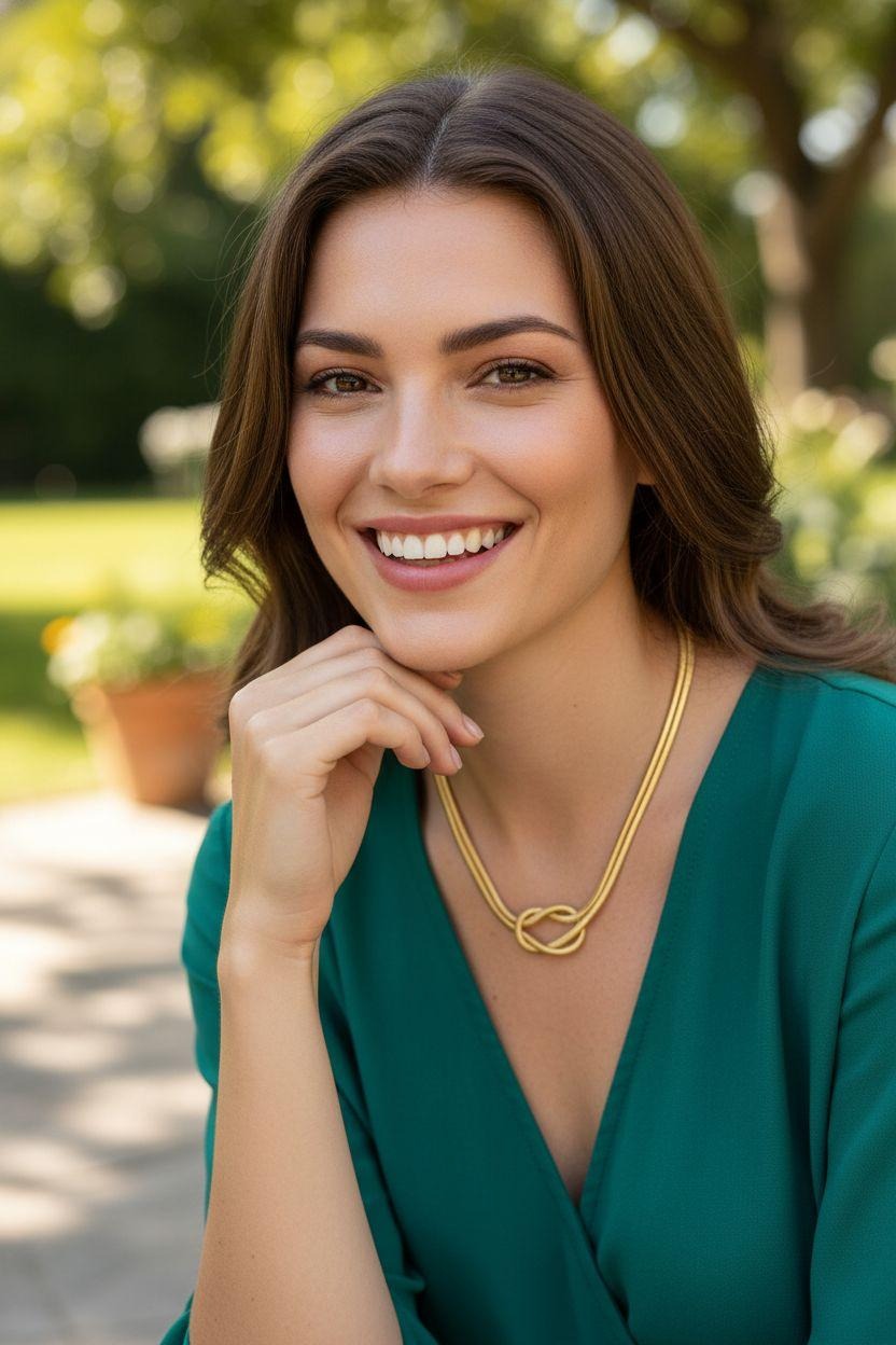 COLLIER EN ACIER DORE ORNE D'UN NOEUD CENTRALE