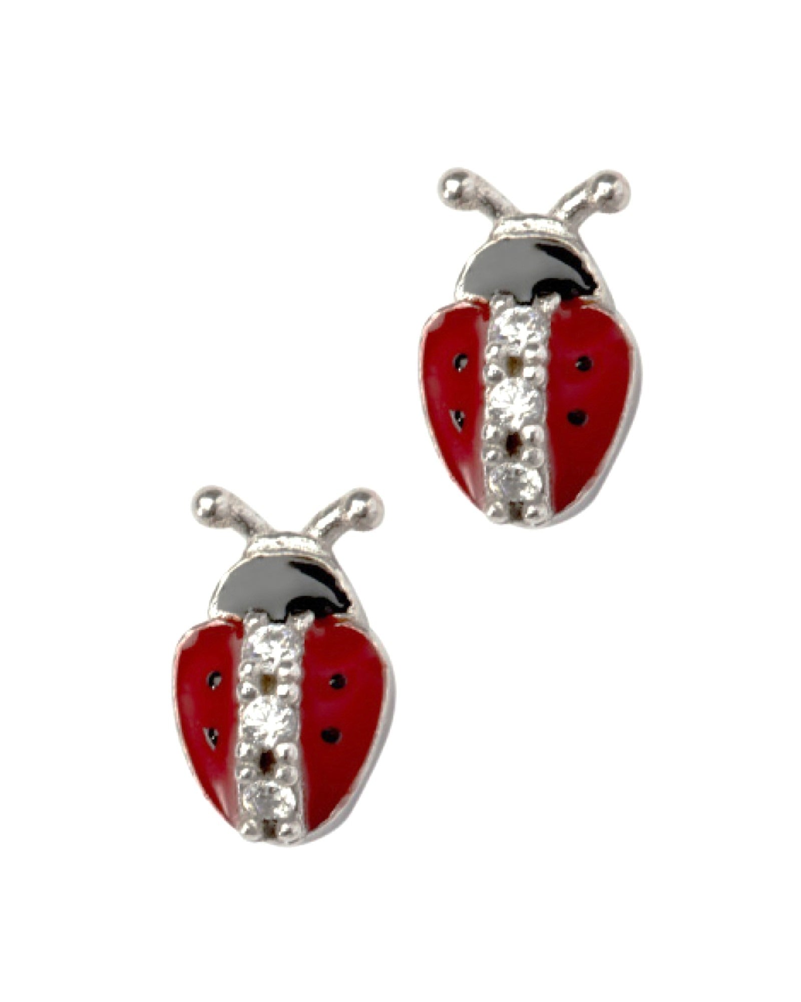 BOUCLES D'OREILLES EN ARGENT COCCINELLES