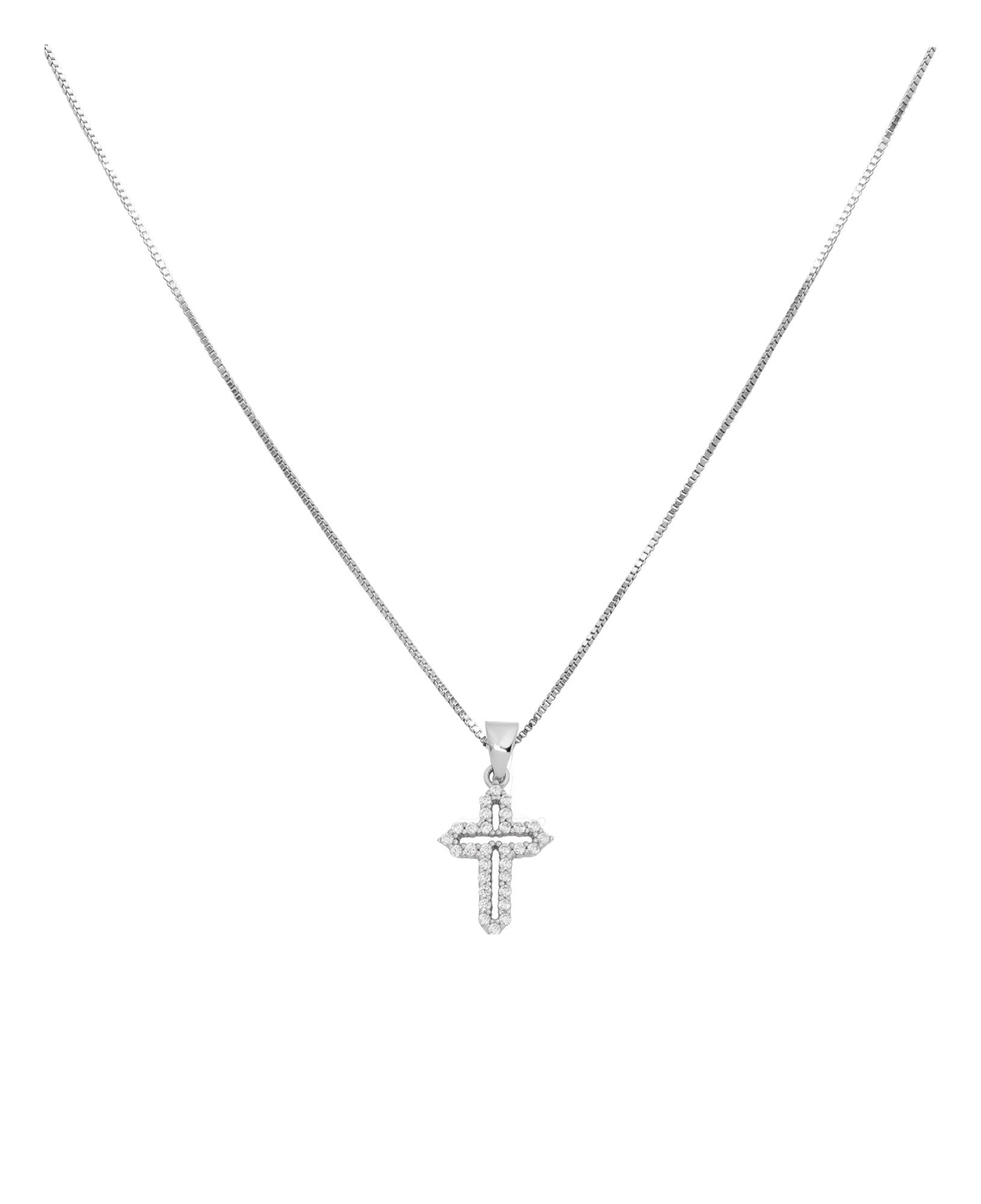 COLLIER EN ARGENT PENDENTIF CROIX