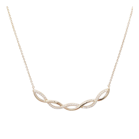 Collier en plaqué or vagues