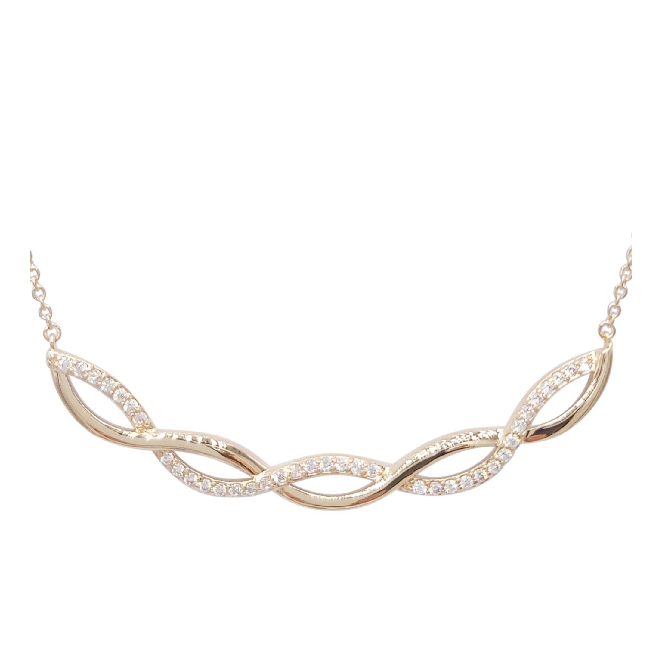 COLLIER EN PLAQUE OR VAGUES