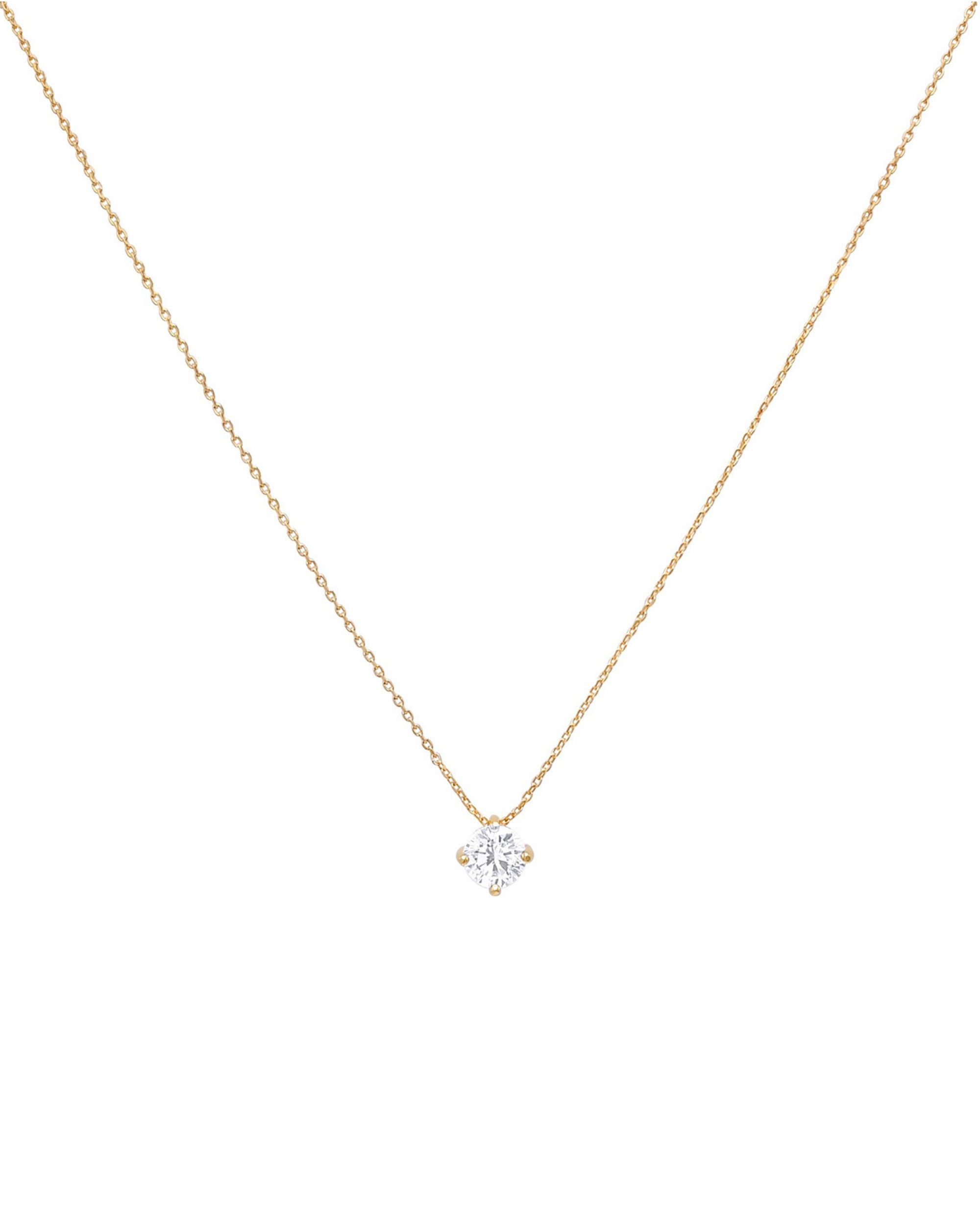 COLLIER EN PLAQUE OR SOLITAIRE