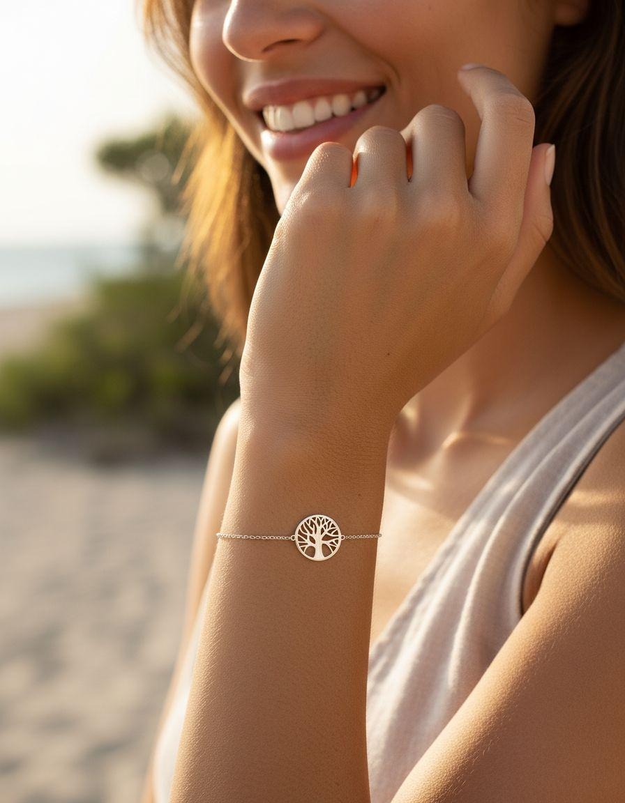 BRACELET EN ARGENT ARBRE DE VIE