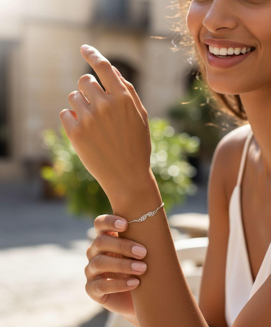 BRACELET EN ARGENT AILES D'ANGE