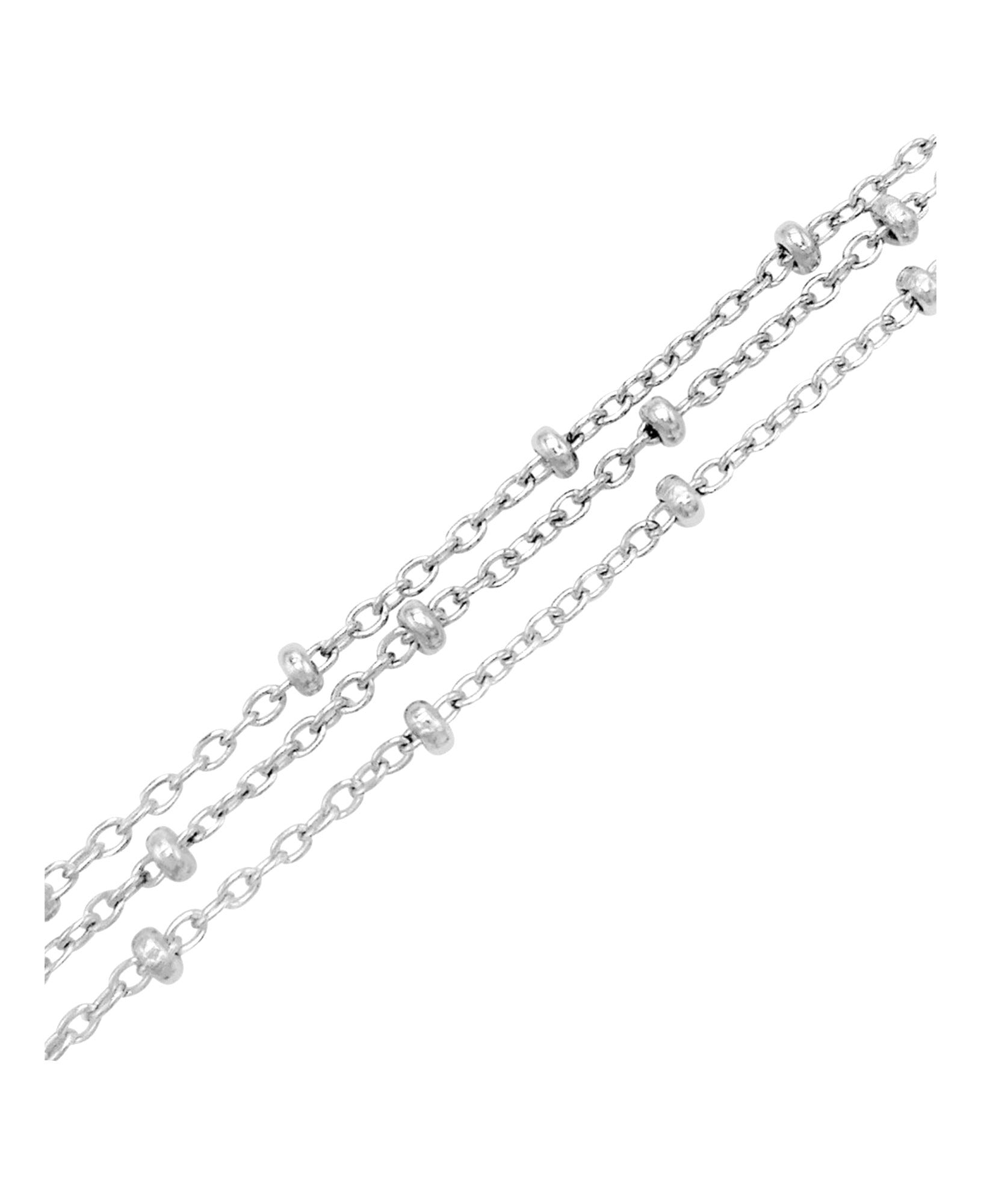 CHEVILLERE EN ARGENT 3 MAILLES BILLES