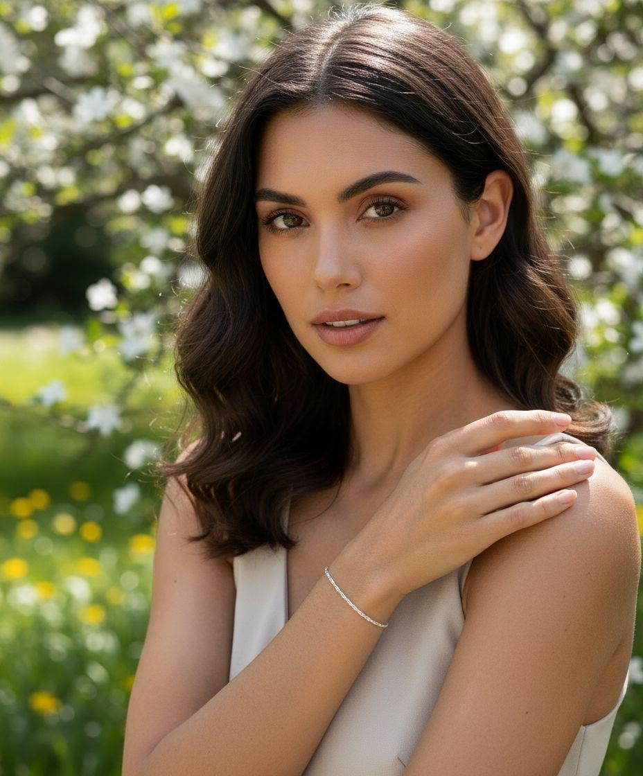 BRACELET EN ARGENT MAILLE SINGAPOUR