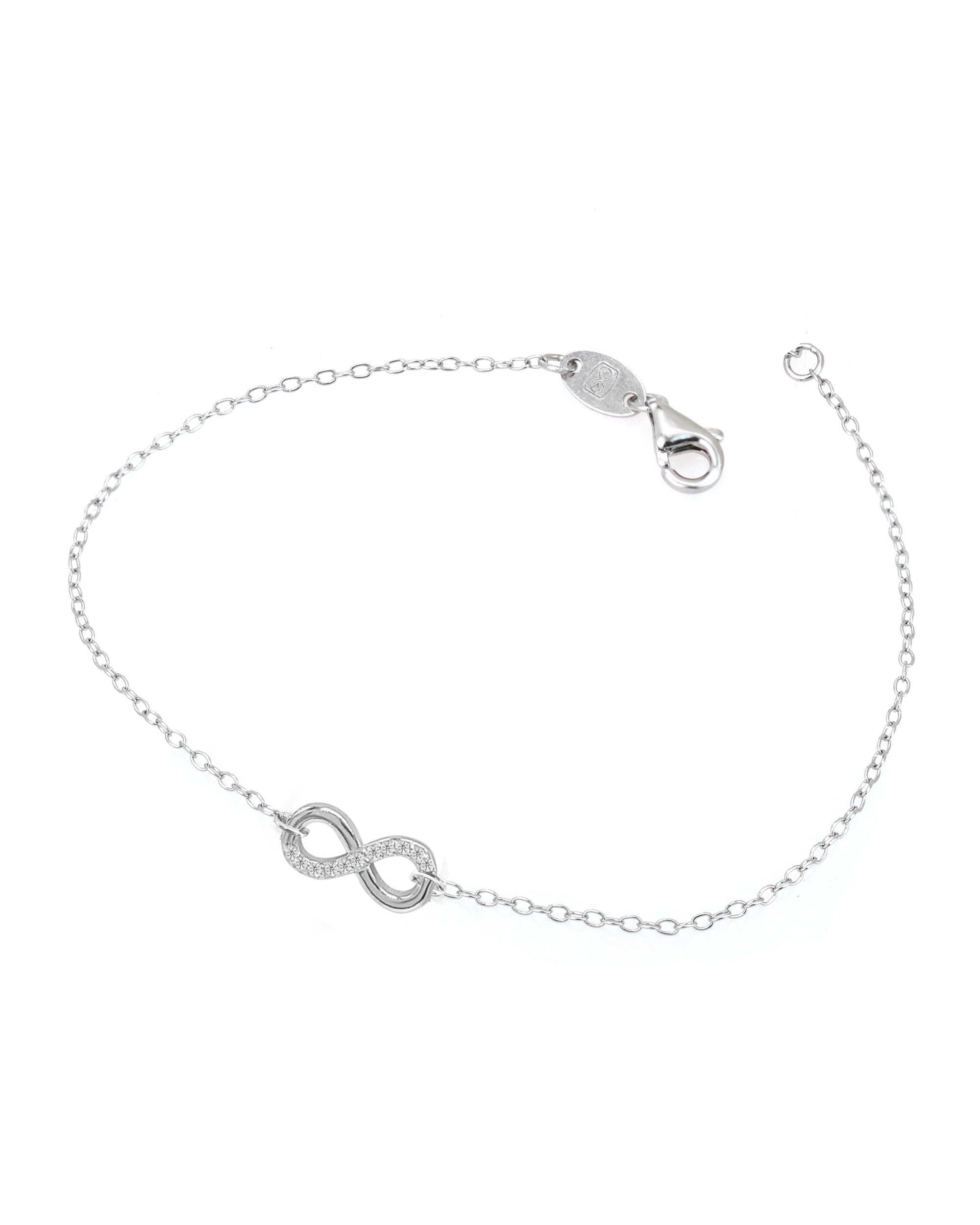 BRACELET EN ARGENT INFINI AVEC PIERRES